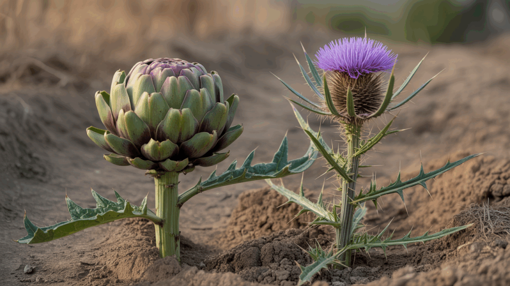 alcachofa | relacion con el cardo
