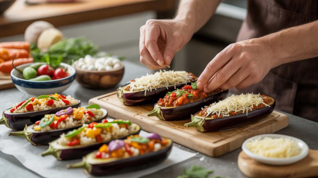 berenjenas rellenas de atun | quesos para gratinar