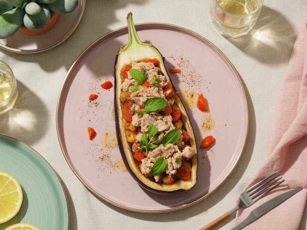 berenjenas rellenas de atun | ecologicas