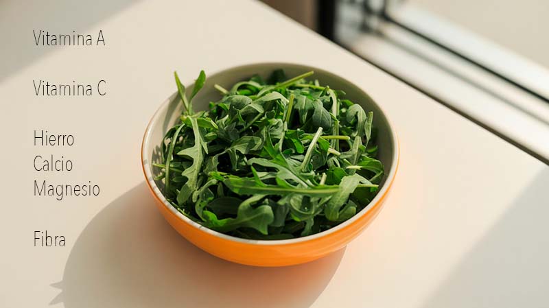 Contenido en fibra y bajo aporte calorico | rucula