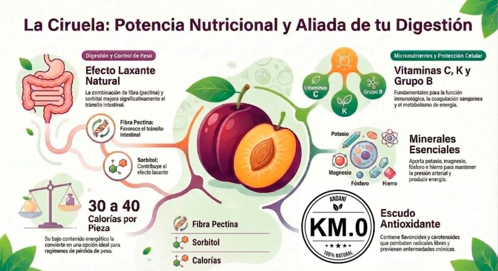 Propiedades nutricionales y contenido km0 andani| ciruela