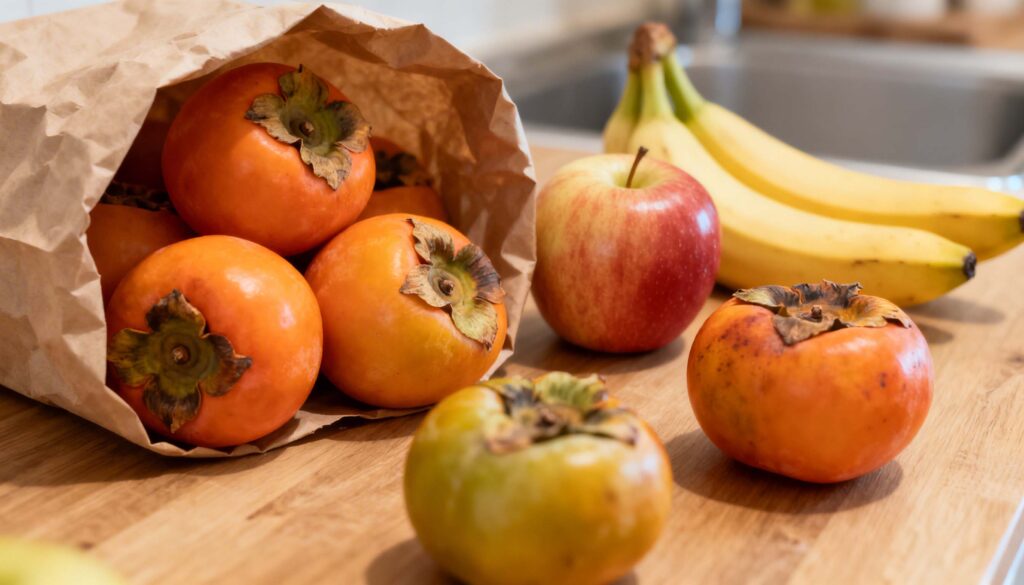 tecnicas para acelerar la maduracion casera de los caquis